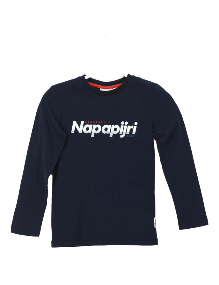 Napapijri - T-Shirt M. Comprida K Saloy Menino Azul Marinho