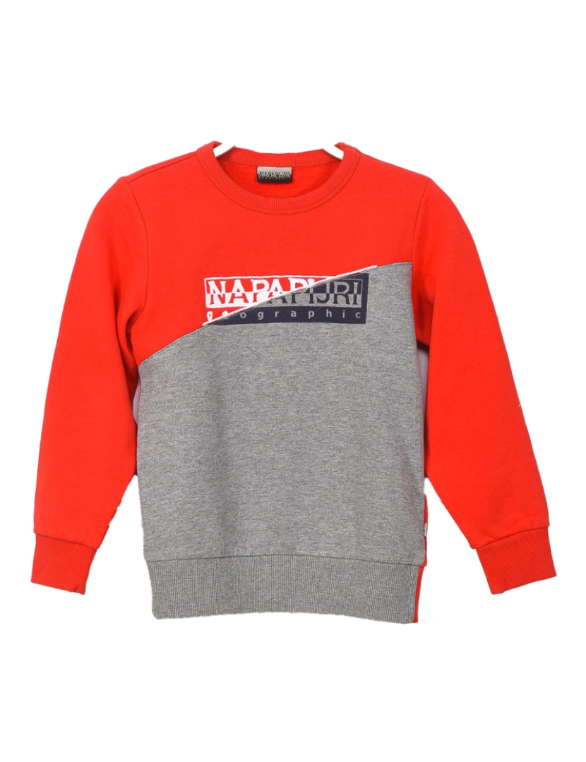 Napapijri - Sweatshirt M. Comprida Sem Capuz K Baky C Menino Vermelho - Cinza