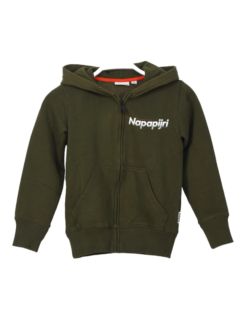 Napapijri - Hoodie C/ Capuz K Baloy Fzh Menino Verde