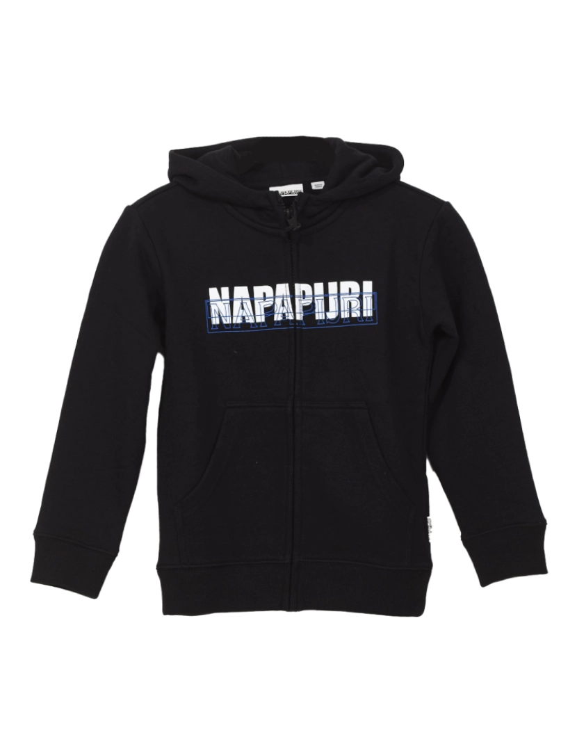 Napapijri - Hoodie C/ Capuz K Brell Fzh Menino Preto