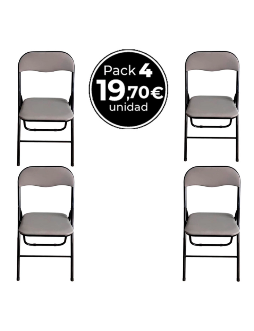 imagem de Pack 4 Cadeiras Niza Basic - Cinza1