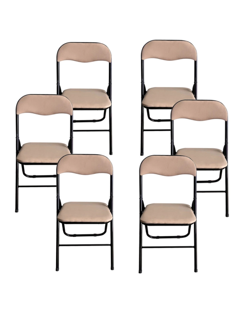 imagem grande de Pack 6 Cadeiras Niza Basic - Beige1