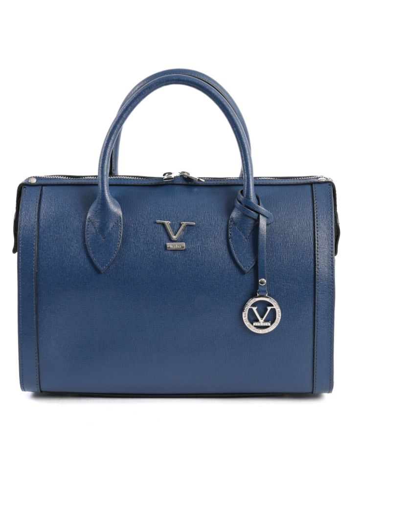 V Italia By Versace Abbigliamento Sportivo Srl - V Italia Mulheres Bolsa Azul Jeans V014-S Saffiano Jeans azuis