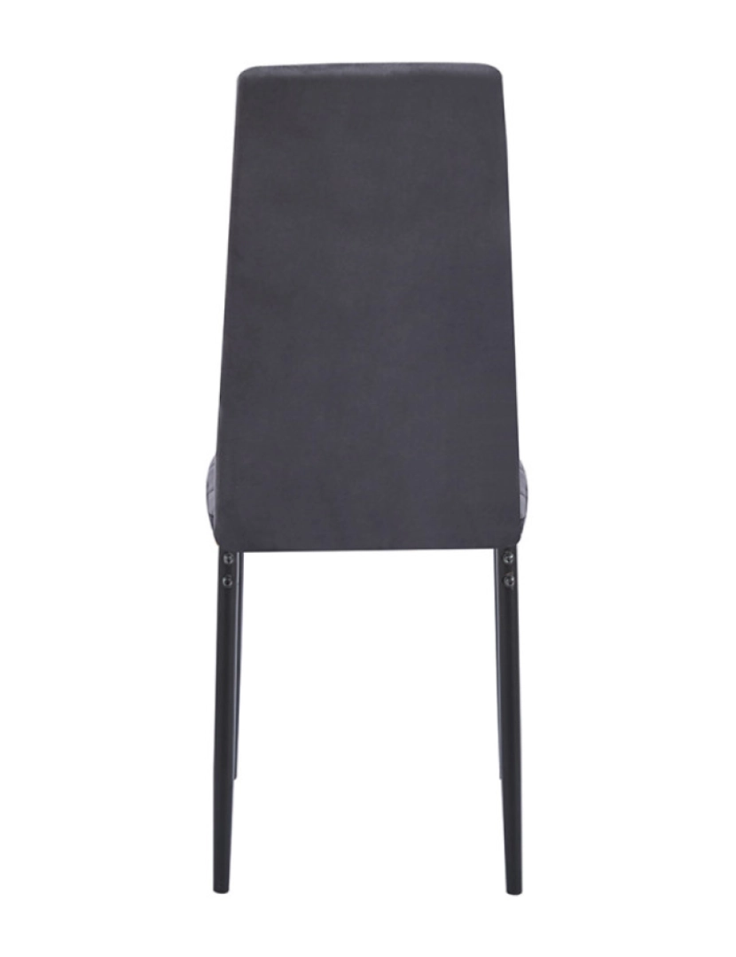 imagem grande de Pack 4 Cadeiras Lan Veludo - Cinza escuro4