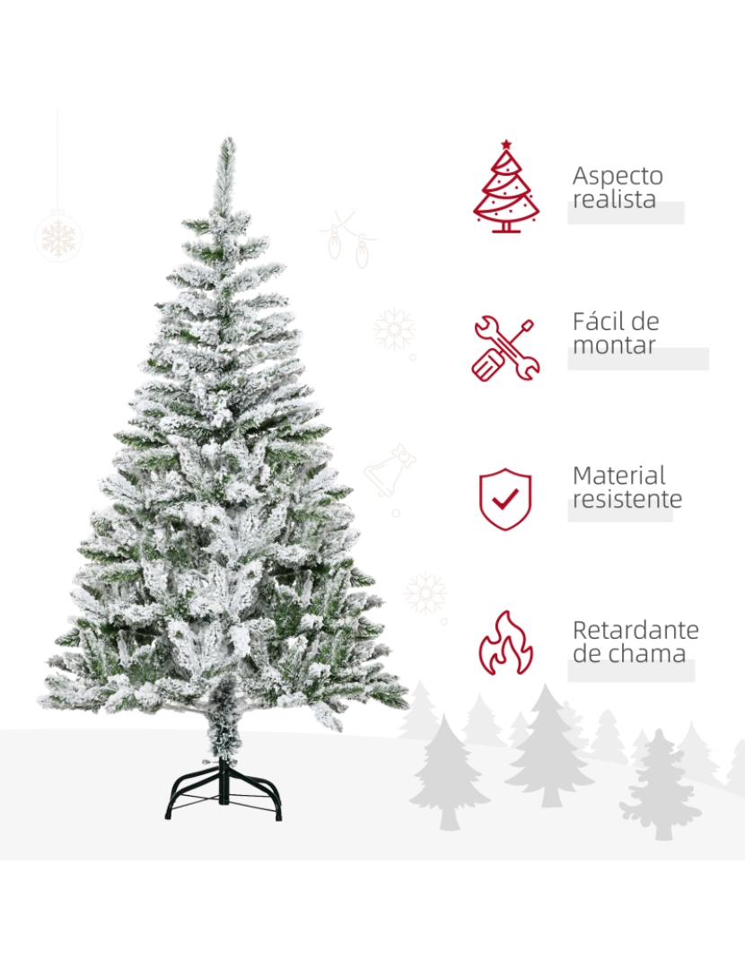 imagem de Árvore de Natal Artificial Ø80x150cm cor verde 830-527V01GN4