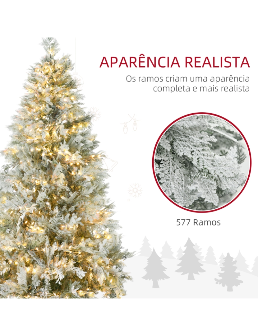 imagem grande de Árvore de Natal Ø105x180cm cor verde e branco 830-733V90GN5