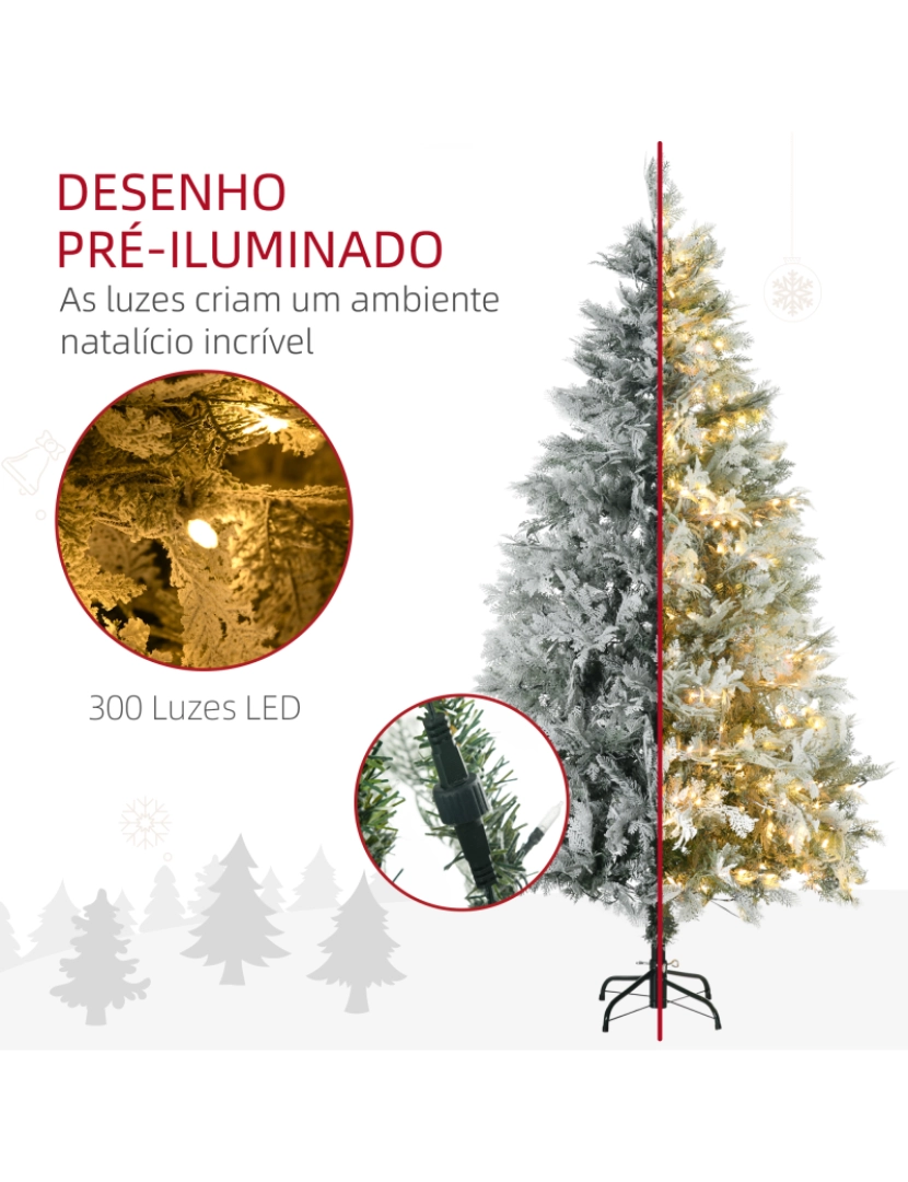 imagem de Árvore de Natal Ø105x180cm cor verde e branco 830-733V90GN6