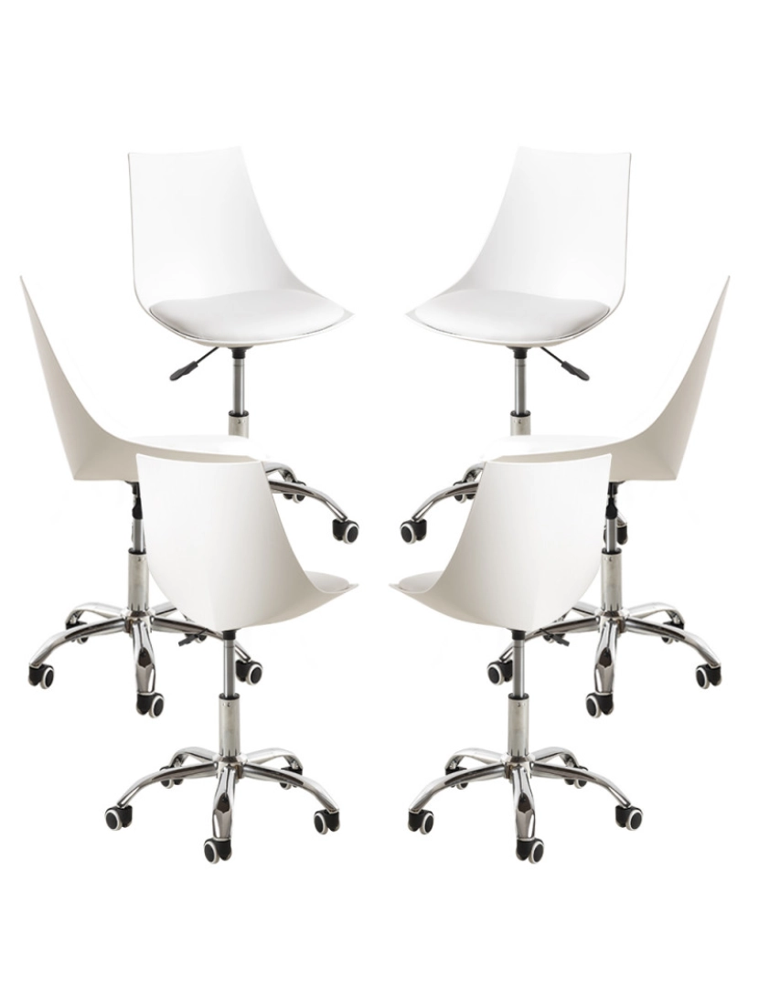 Presentes Miguel - Pack 6 Cadeiras Blok Office - Branco