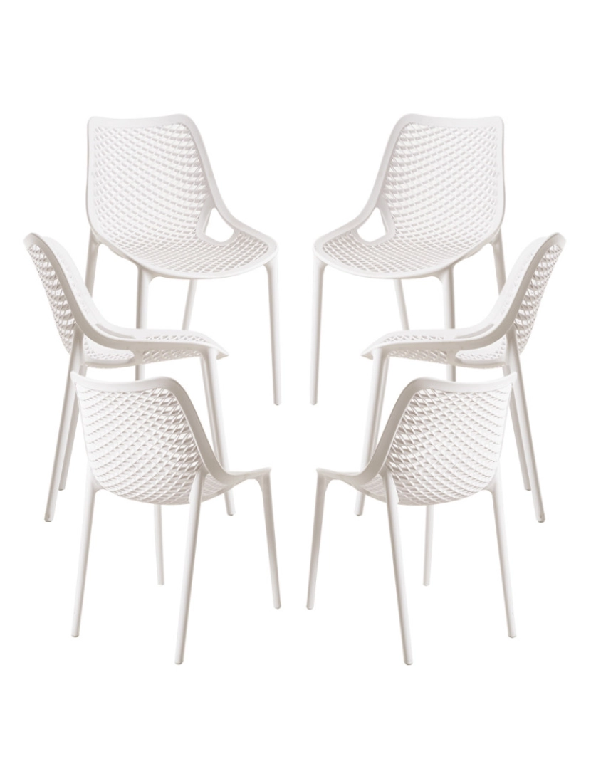 Presentes Miguel - Pack 6 Cadeiras Kusin - Branco