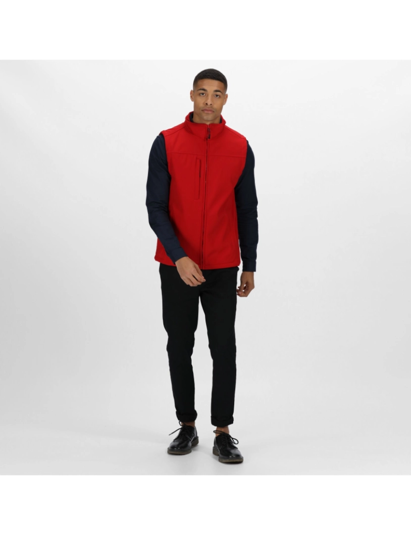imagem de Regatta Mens Flux Softshell Bodywarmer / mangas Jacket Repelente de água e resistente ao vento3