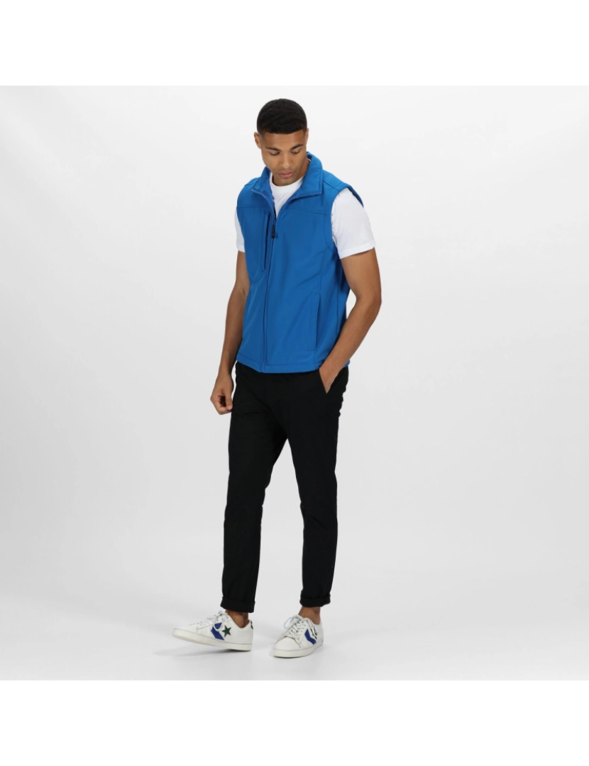 imagem de Regatta Mens Flux Softshell Bodywarmer / mangas Jacket Repelente de água e resistente ao vento3