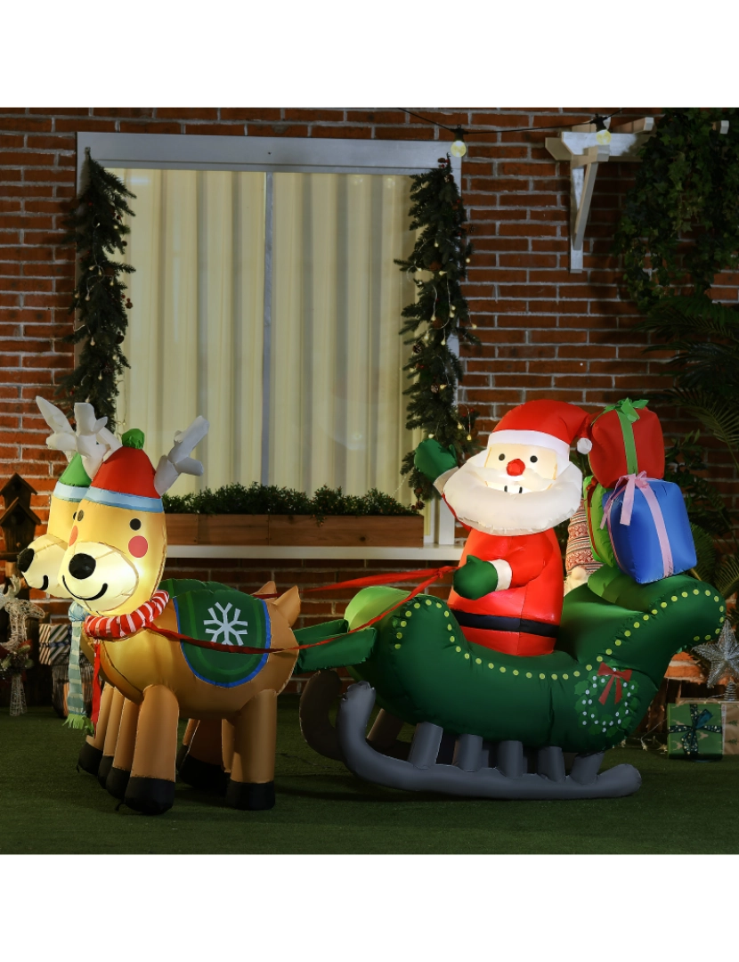 imagem de Decoração de Natal Insuflável 210x70x125cm cor multicor 844-715V91GN2