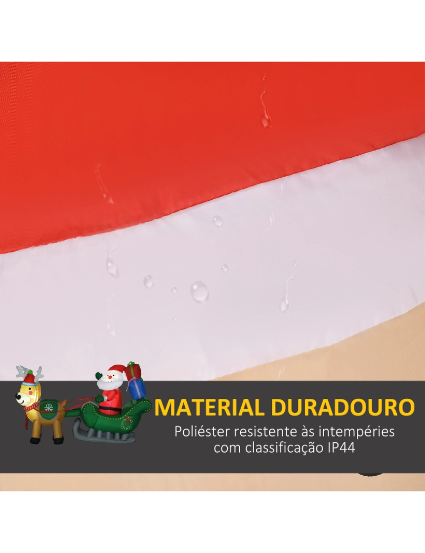imagem de Decoração de Natal Insuflável 210x70x125cm cor multicor 844-715V91GN5