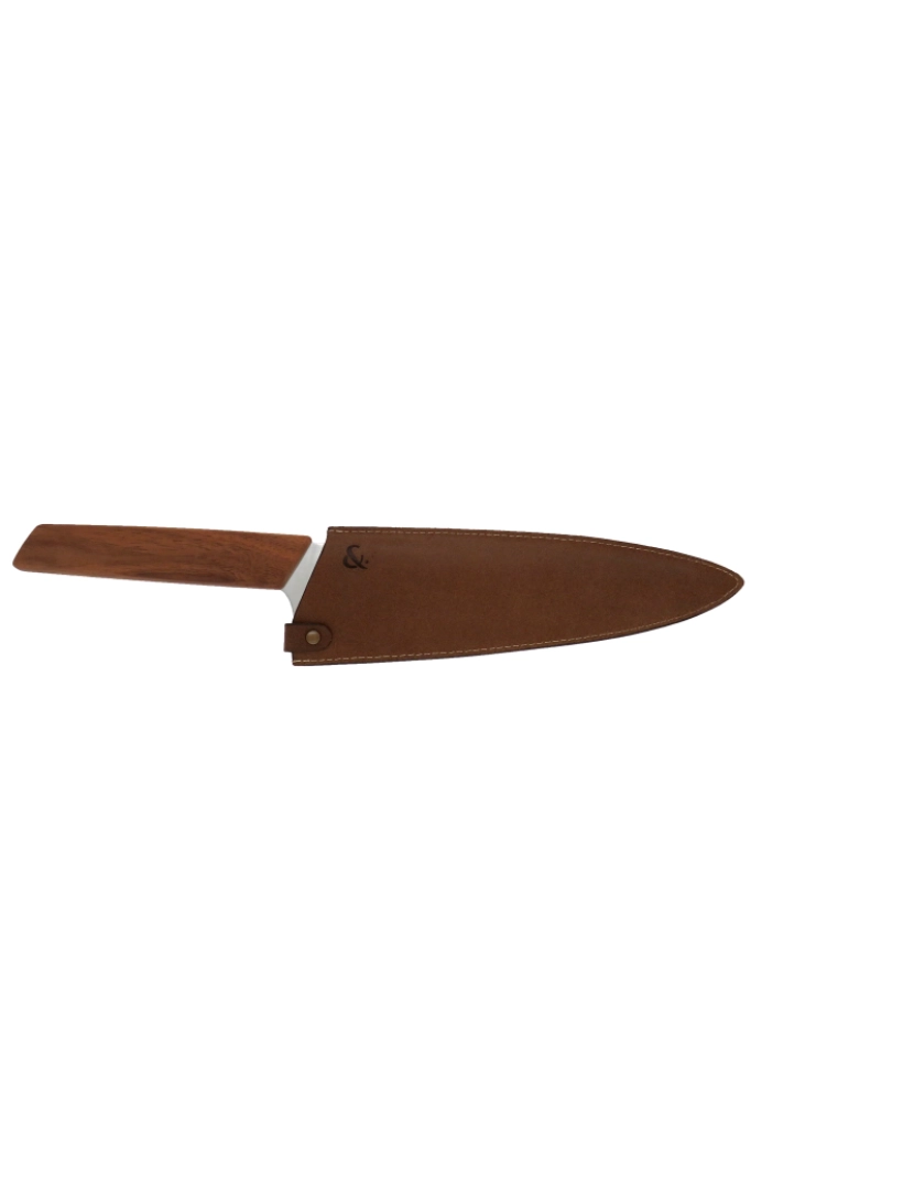 imagem de Manga para Faca de Chef em Pele Castanha 20cm2