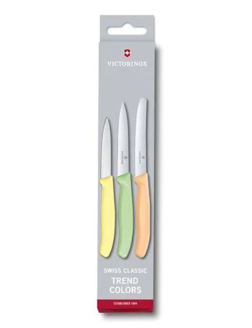 Victorinox - Conjunto de facas para descascar Swiss Classic Trend Colors, 3 peças