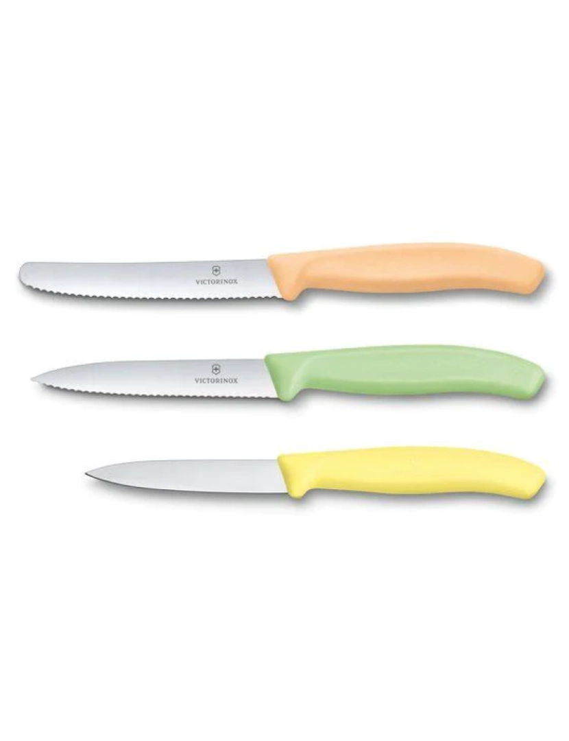 imagem grande de Conjunto de facas para descascar Swiss Classic Trend Colors, 3 peças2