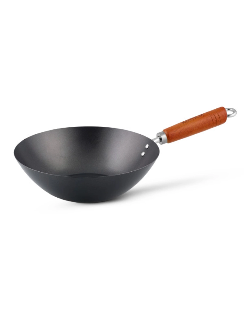 Ken Hom - Cabo de madeira antiaderente wok 27 cm