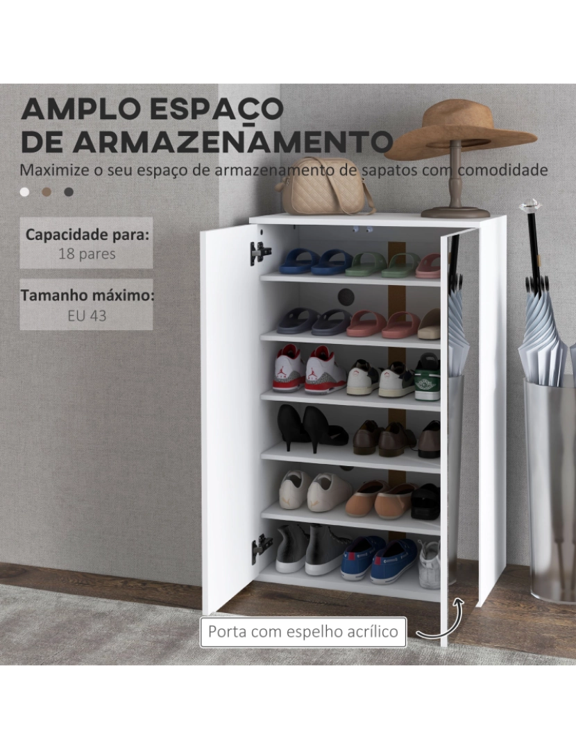 imagem de Sapateira 60x32x95cm cor branco 837-393V00WT4