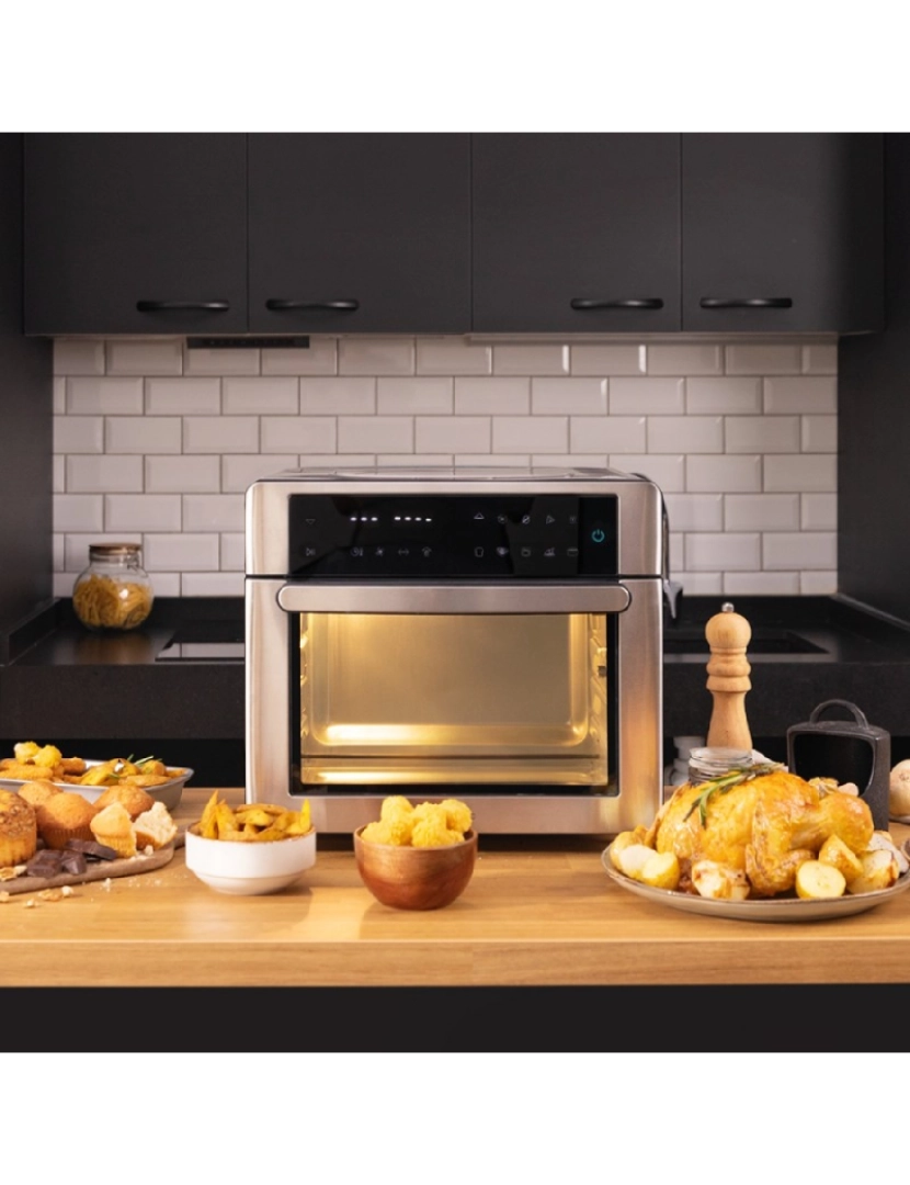 imagem de Forno-fritadeira a ar Bake&Fry 3000 Steel Touch Cecotec2