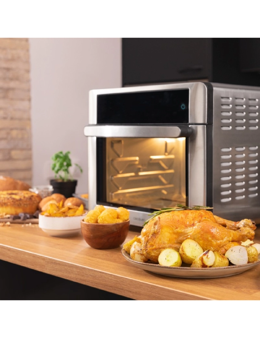 imagem de Forno-fritadeira a ar Bake&Fry 3000 Steel Touch Cecotec3