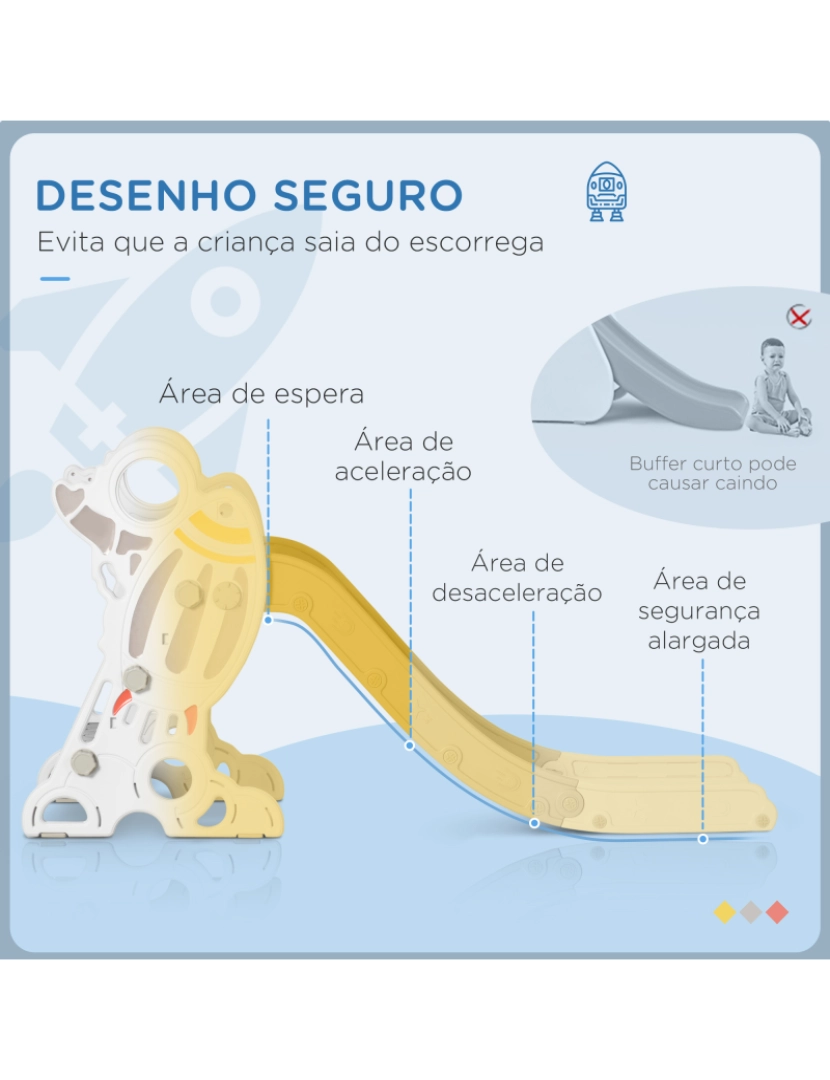 imagem de Escorregador para Crianças 157x46,5x80cm cor cinzento 331-035V00GY4