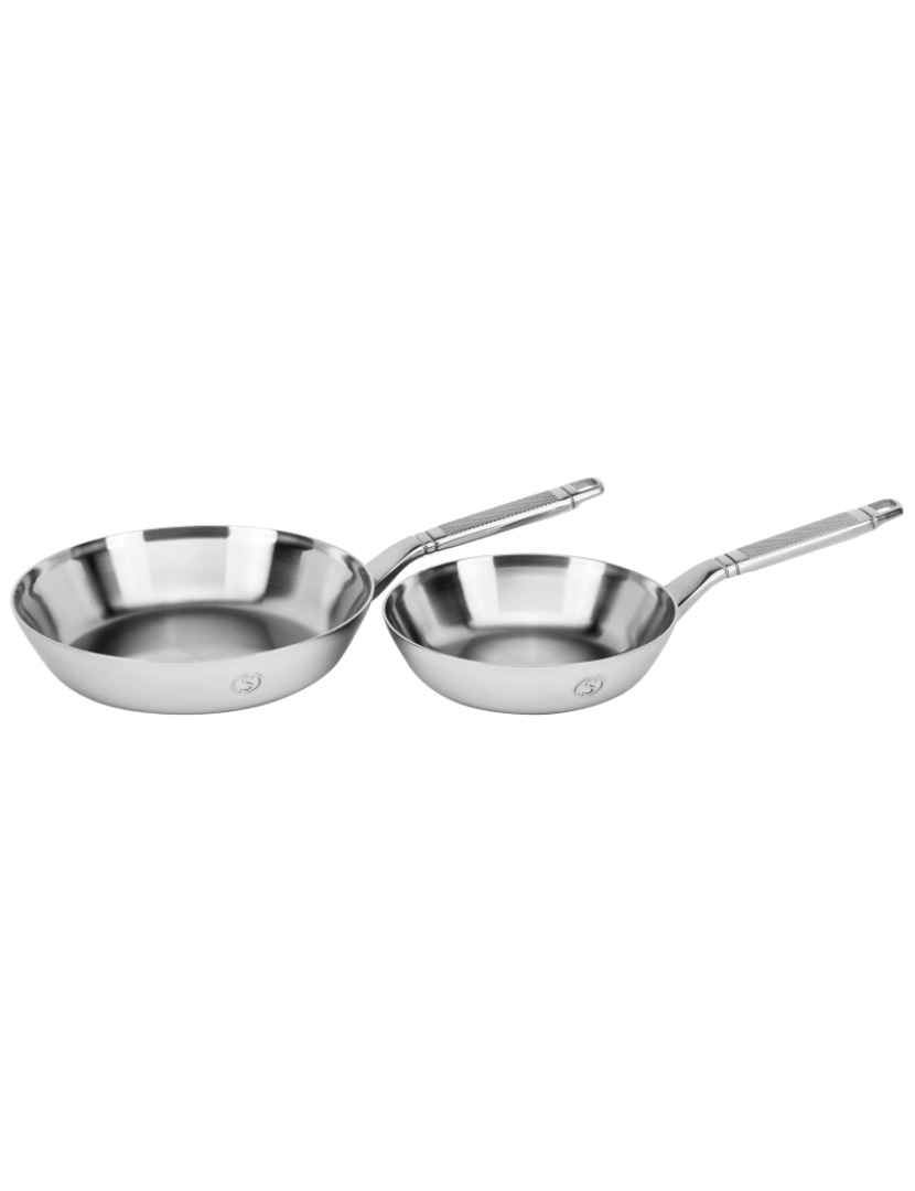 Saveur Selects - Seleções de Saveur - Série Voyage - Triply aço inoxidável Frying Pan Set 20 + 25Cm - Garantia de vida