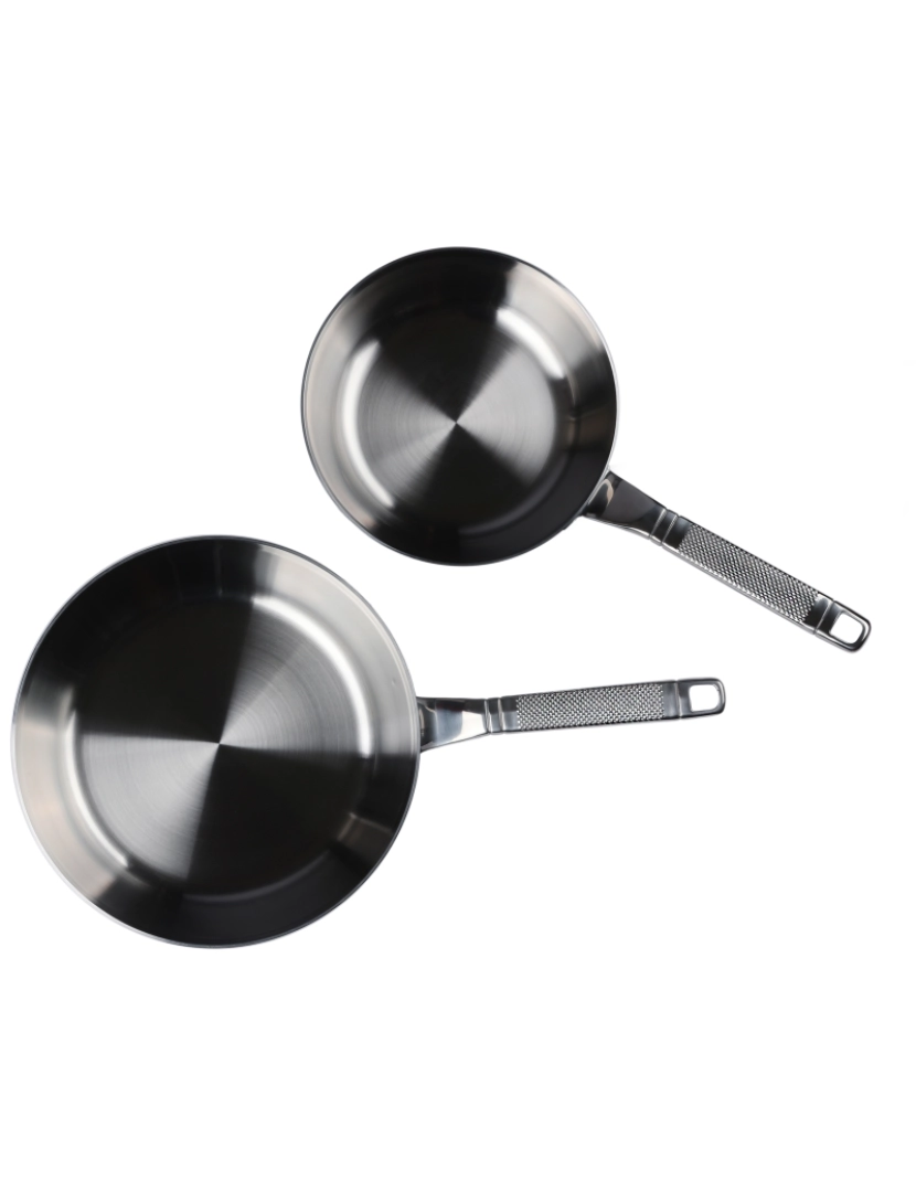 imagem de Seleções de Saveur - Série Voyage - Triply aço inoxidável Frying Pan Set 20 + 25Cm - Garantia de vida2