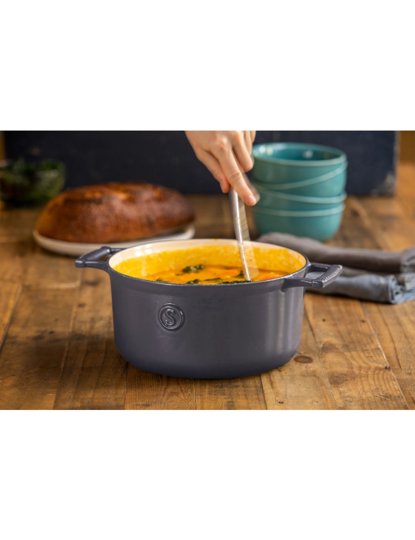 imagem de Saveur Selects - Série Voyage - Casserole de ferro fundido 25Cm - Cinza - Garantia vitalícia2