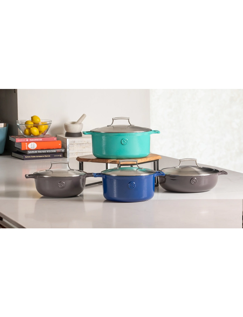 imagem de Saveur Selects - Série Voyage - Cast Iron Oval Casserole 30Cm - Cinza - Garantia vitalícia5