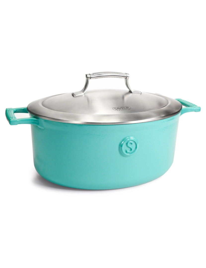 Saveur Selects - Saveur Selects - Série Voyage - Cast Iron Oval Casserole 30Cm - Saveur Blue