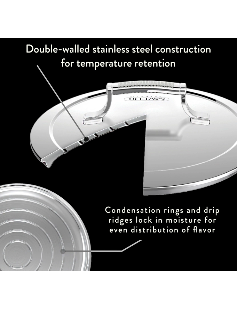 imagem de Saveur Selects - Série Voyage - Casserole 30Cm - Pan de ferro fundido com tampa leve dupla - Saveur Blue - Adequado para Indução - Garantia de Vida4