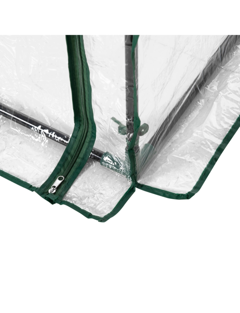 imagem de Estufa 100x50x150cm cor transparente e verde escuro 845-386V027