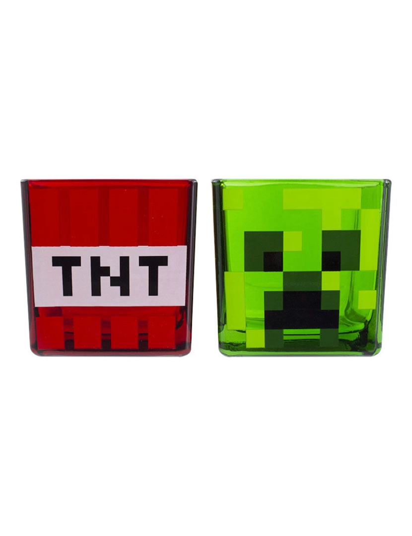 imagem grande de Copos quadrados Minecraft Creeper e TNT 315ml2