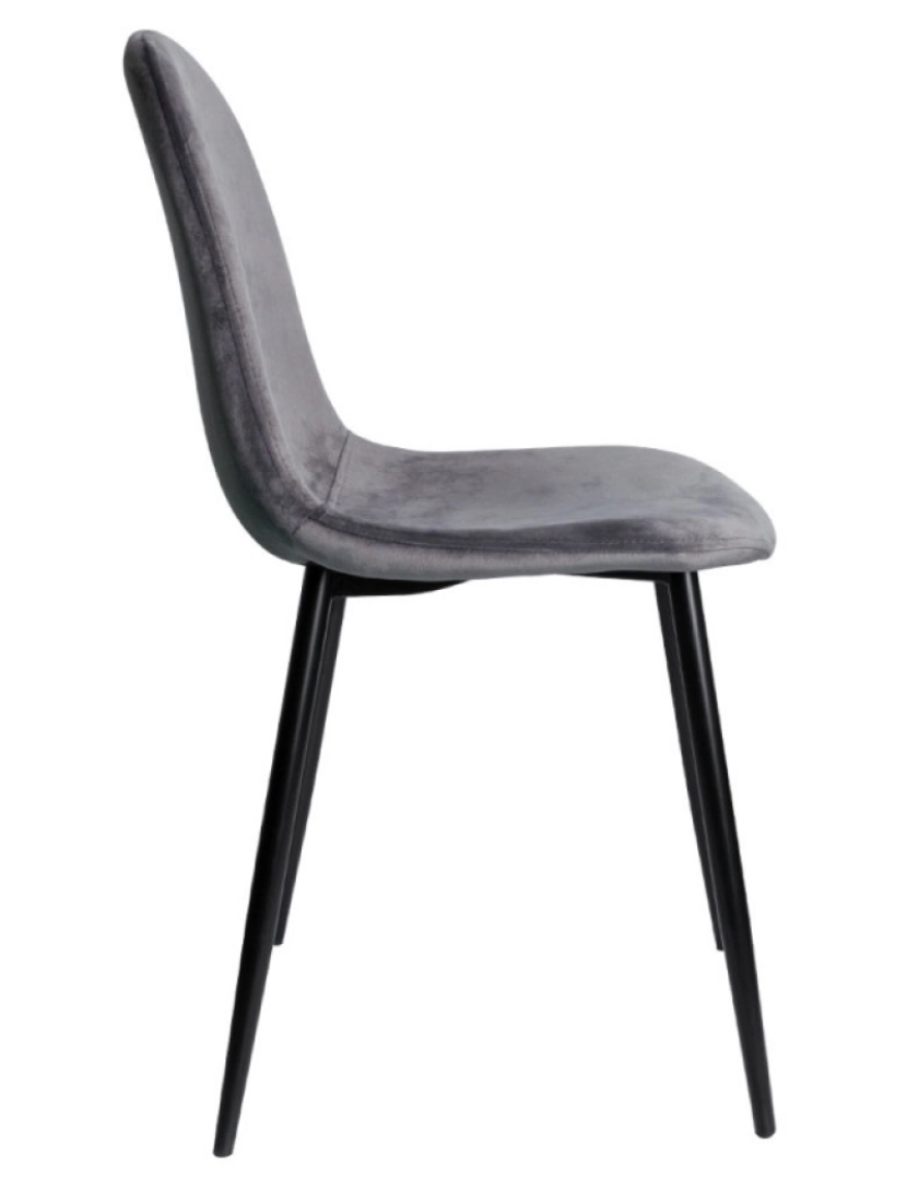 imagem de Cadeira Teok Black Veludo - Cinza escuro3