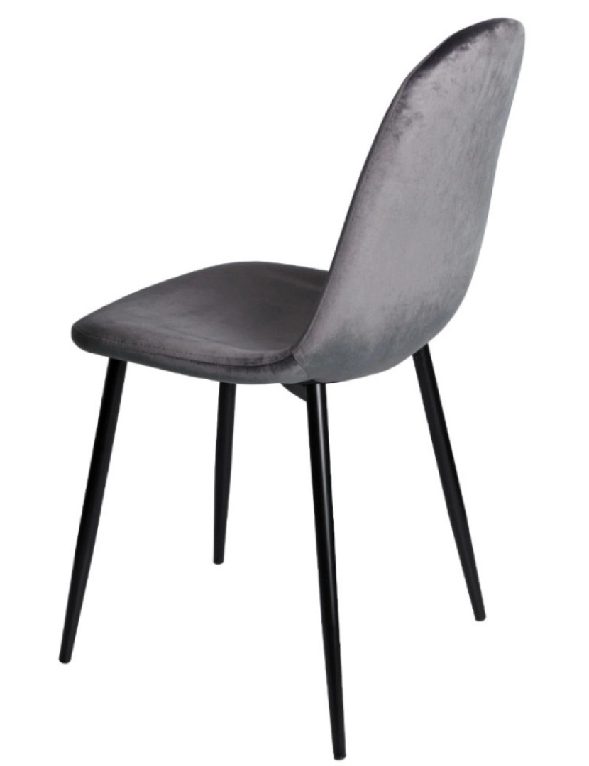 imagem de Cadeira Teok Black Veludo - Cinza escuro4