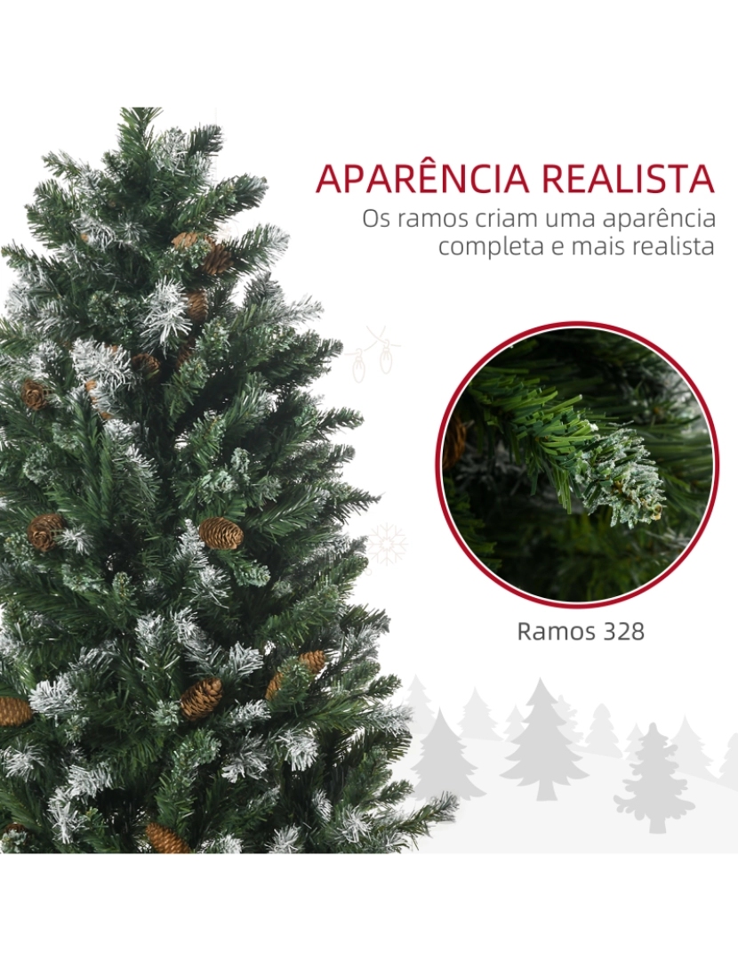 imagem de Árvore de Natal Ø70x120cm cor verde 830-734V00GN5