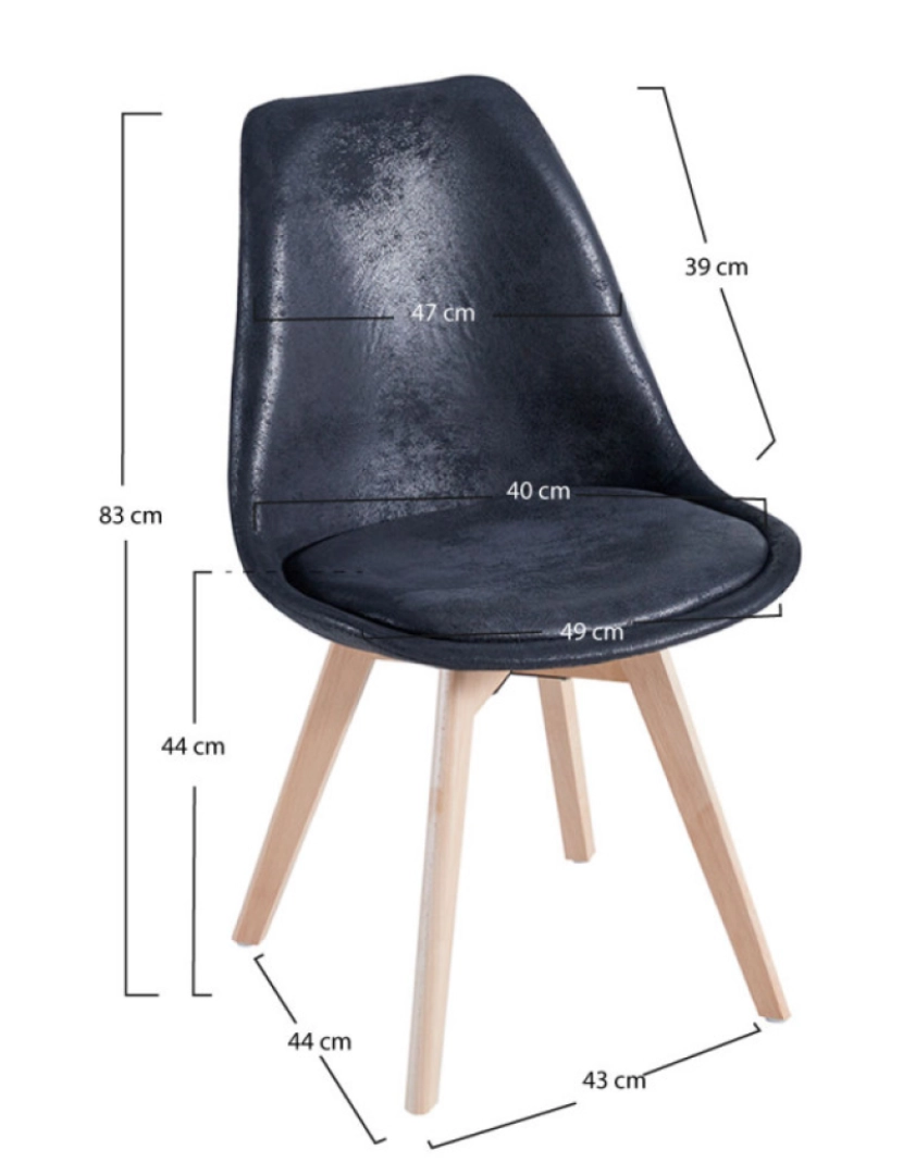 imagem de Cadeira Synk Vintage - Preto2