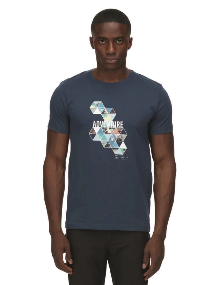 imagem de Regatta Mens Breezed impressão gráfica T-shirt5