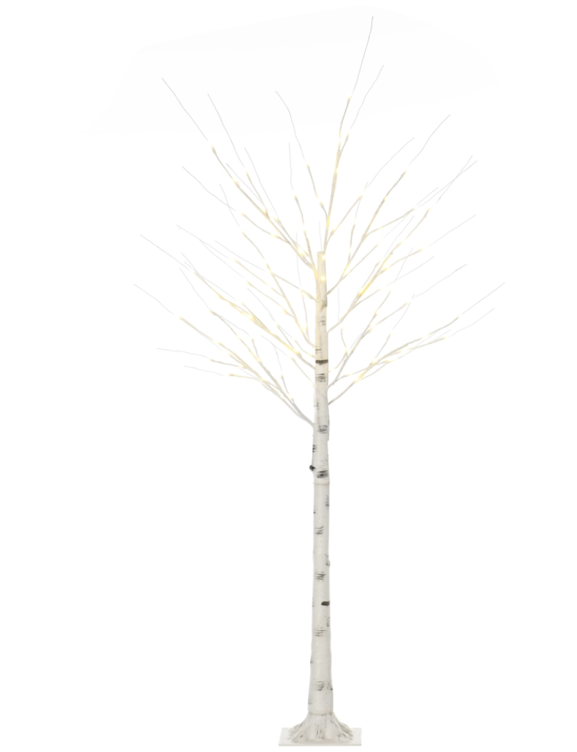 Homcom - Árvore de Bétula 22x22x180cm cor branco 830-550V92WT
