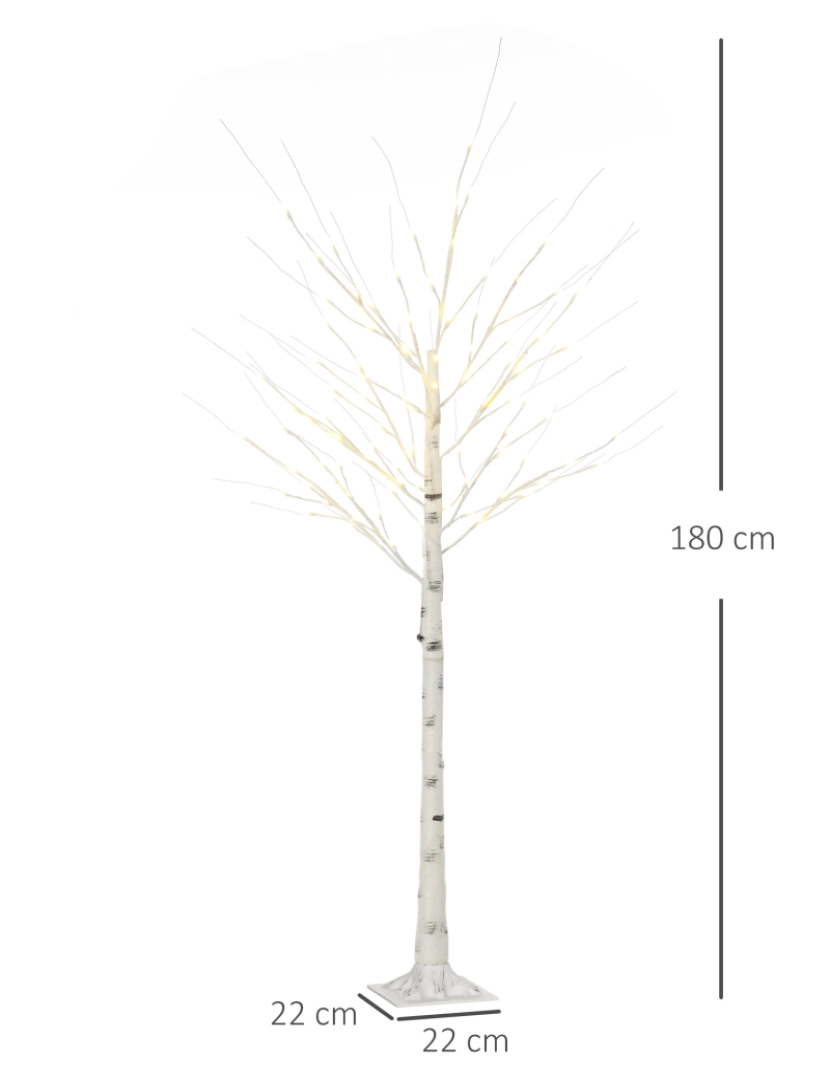 imagem grande de Árvore de Bétula 22x22x180cm cor branco 830-550V92WT3