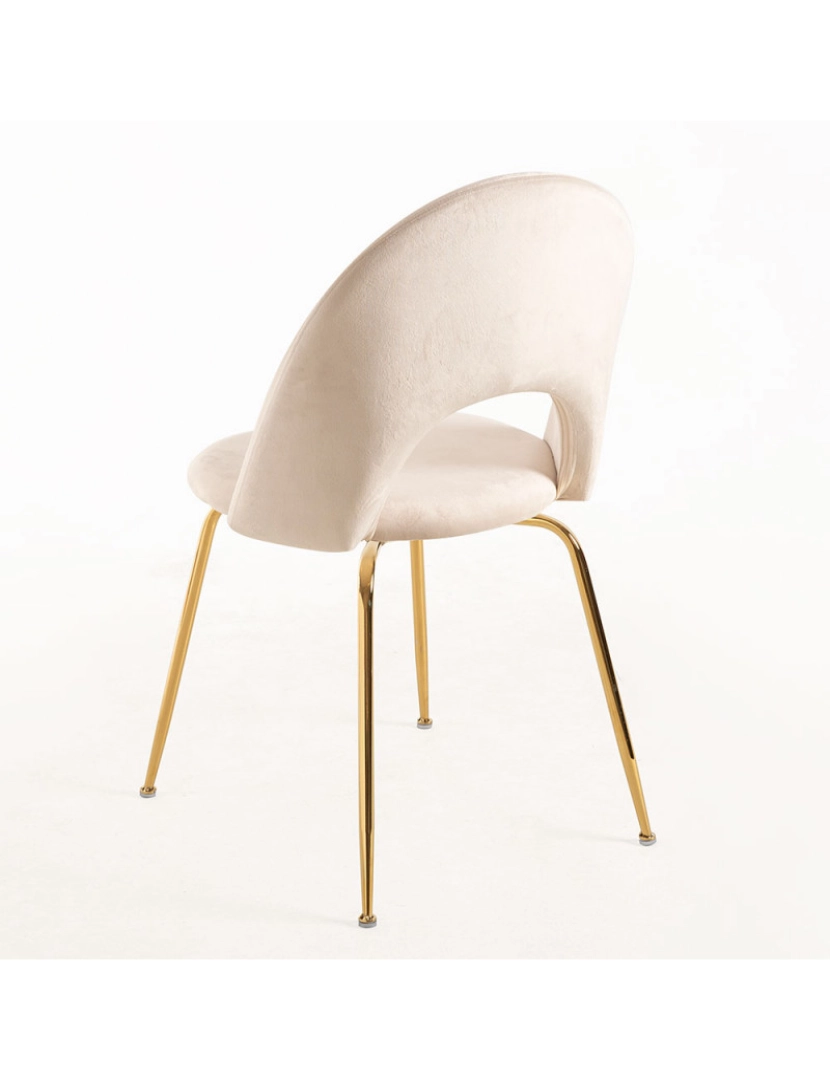 imagem de Pack 2 Cadeiras Dawa Gold Veludo - Beige3
