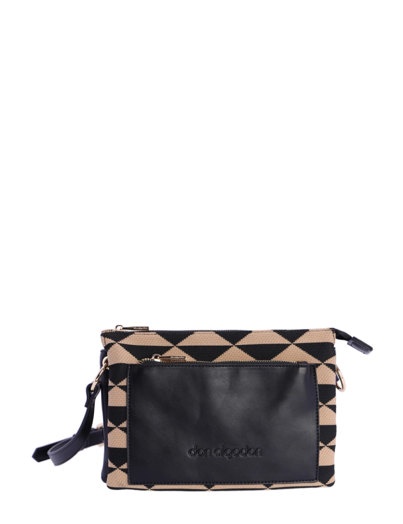 Don Algodon - Bolso Bandolera para mulheres Don Algodon Begoña Negro têxtil com Cremallera