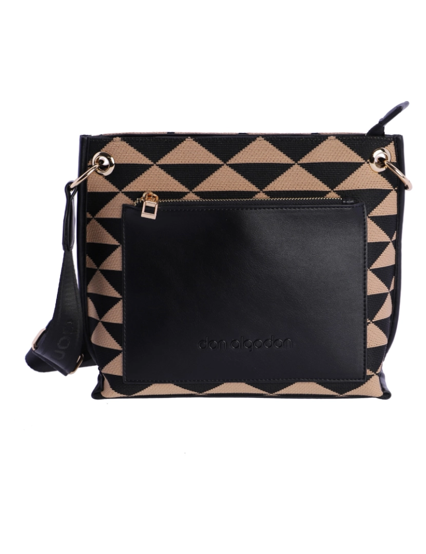 imagem de Bolso Bandolera para mulheres Don Algodon Begoña Negro têxtil com Cremallera1