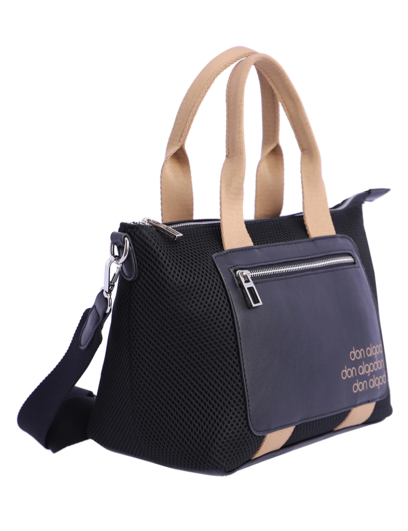 imagem de Bolsa para mulheres Don Algodon Berta Preto Têxtil com Cremallera2