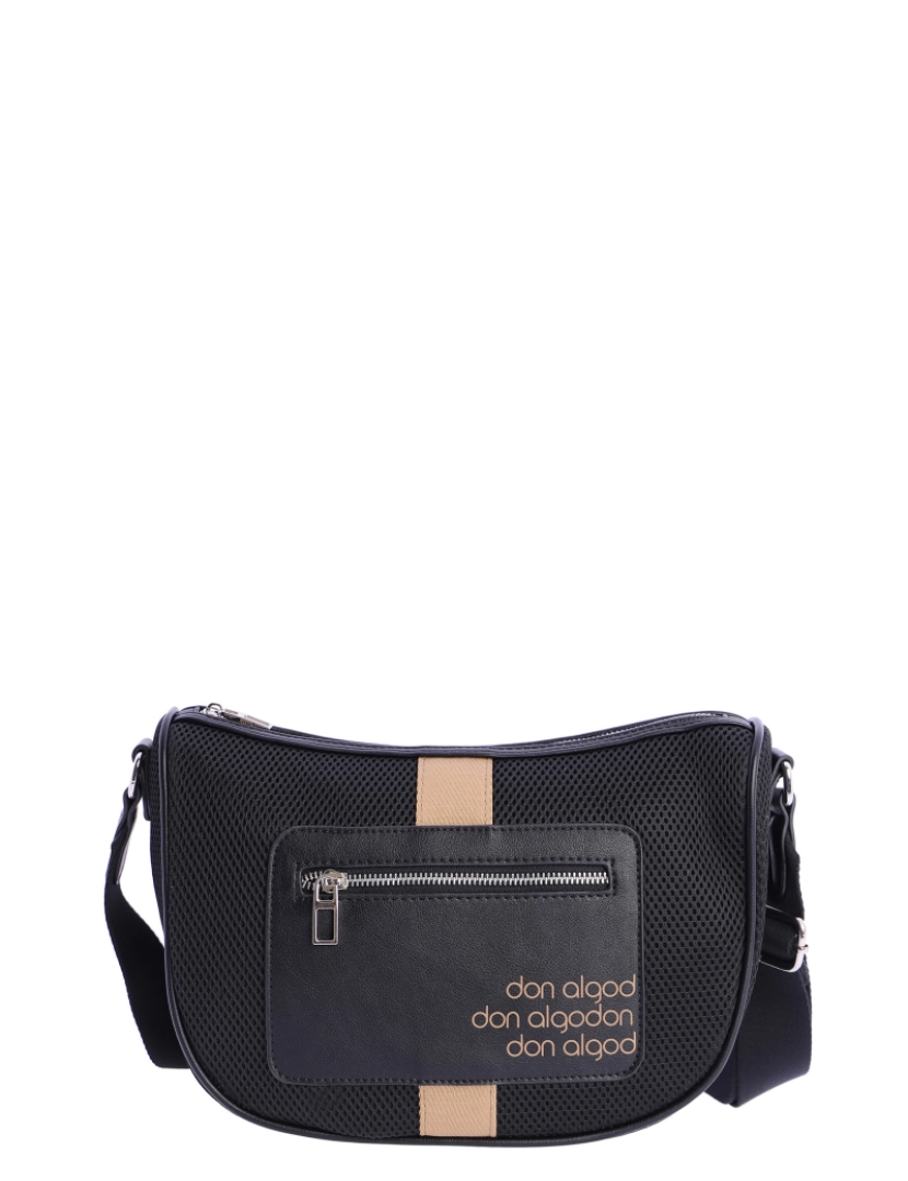 Don Algodon - Bolso Bandolera para mulheres Don Algodon Betty Preto Têxtil com Cremallera