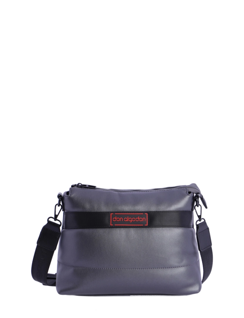 Don Algodon - Bolso Bandolera para mulheres Don Algodon Rubí Preto Têxtil com Cremallera