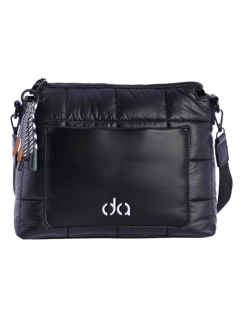Don Algodon - Bolso Bandolera para mulheres Don Algodon Celia Têxtil Preto com Cremallera