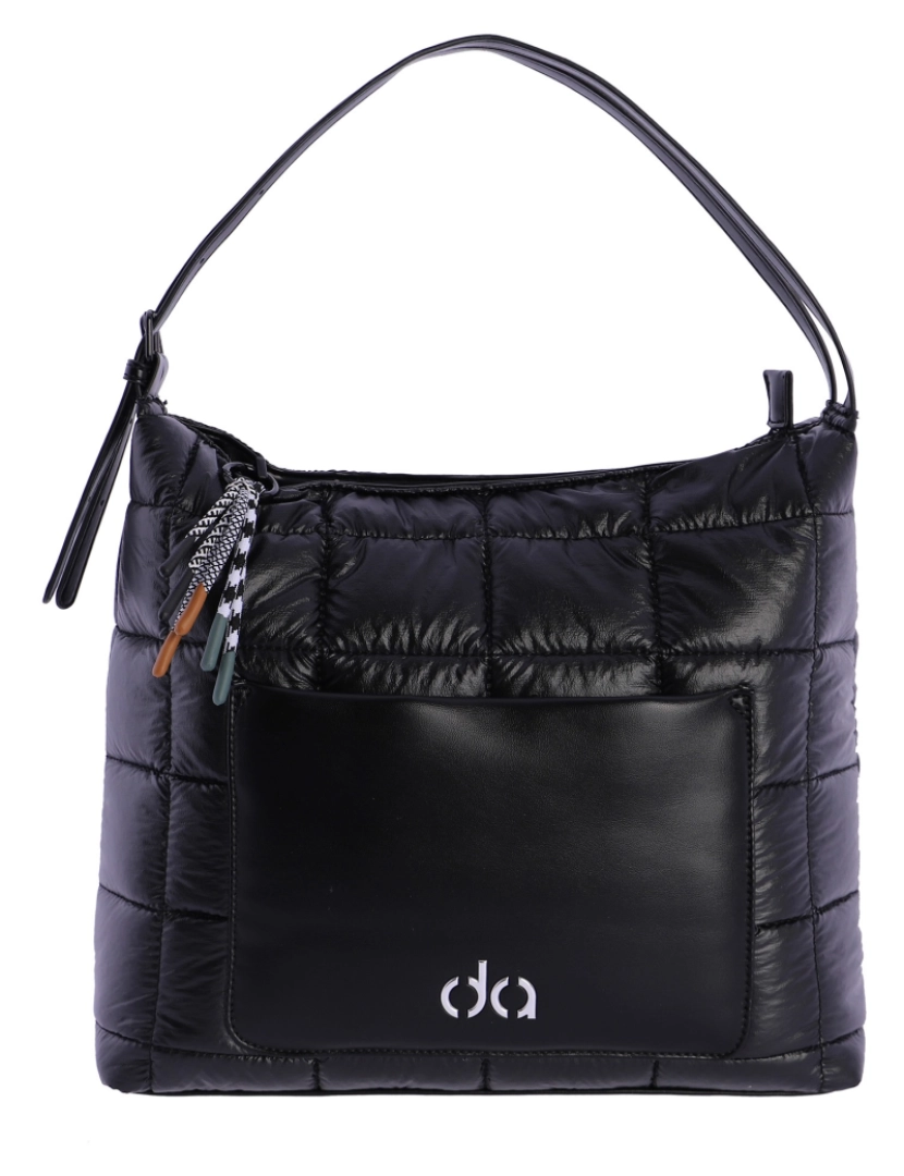 imagem de Saco de Shopper para mulheres Don Algodon Chantal Preto Têxtil com Cremallera1