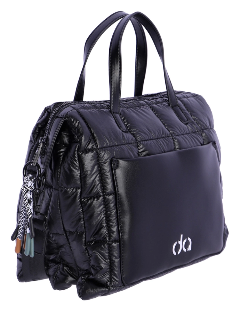 imagem de Bolsa para mulheres Don Algodon Cintia Têxtil Preto com Cremallera2