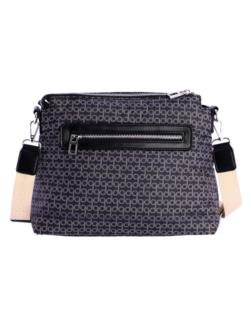 imagem de Bolso Bandolera para mulheres Don Algodon Corina Têxtil Preto com Cremallera3